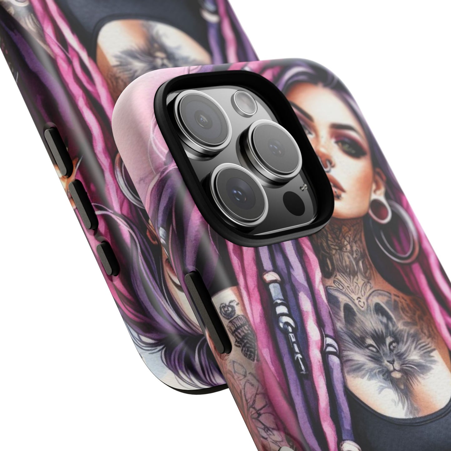 Tattooed Rebel – Gothic Cat Spirit Mobile Cover