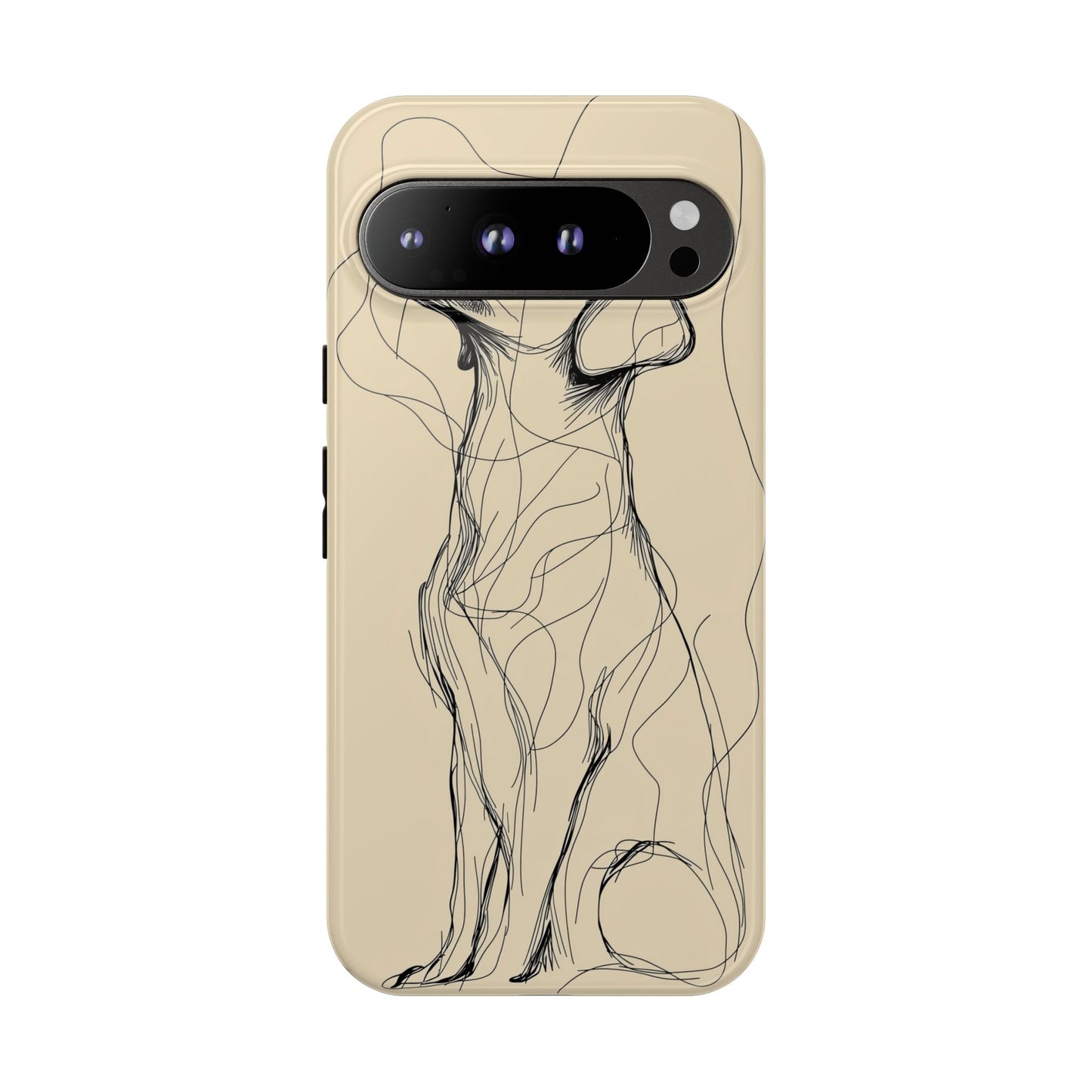 Loyal Lines: Abstract Dog Sketch Phone Case for iPhone, Samsung & Pixel