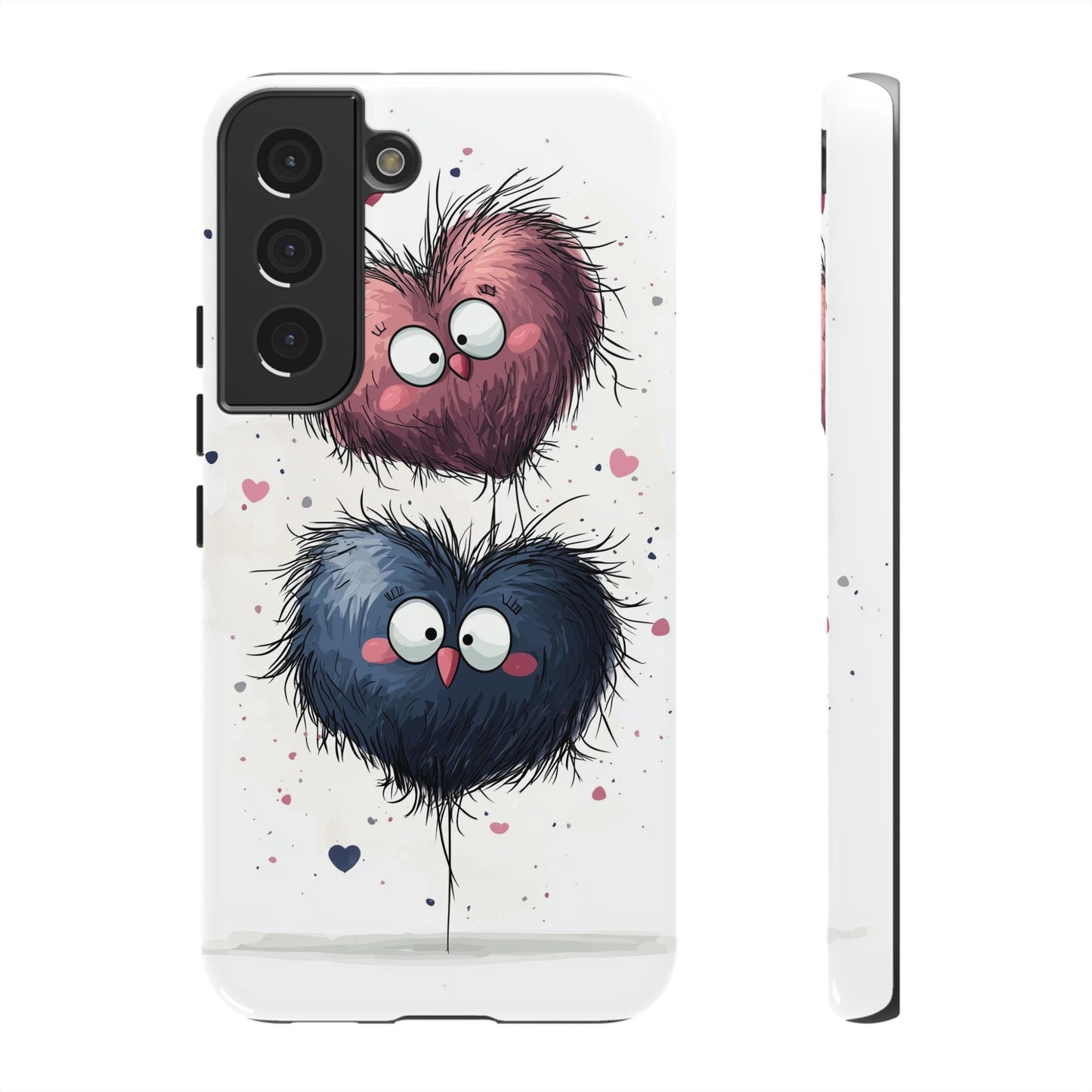 Fluffy Love Duo - Cute Anime Phone Case for iPhone, Samsung, Google Pixel