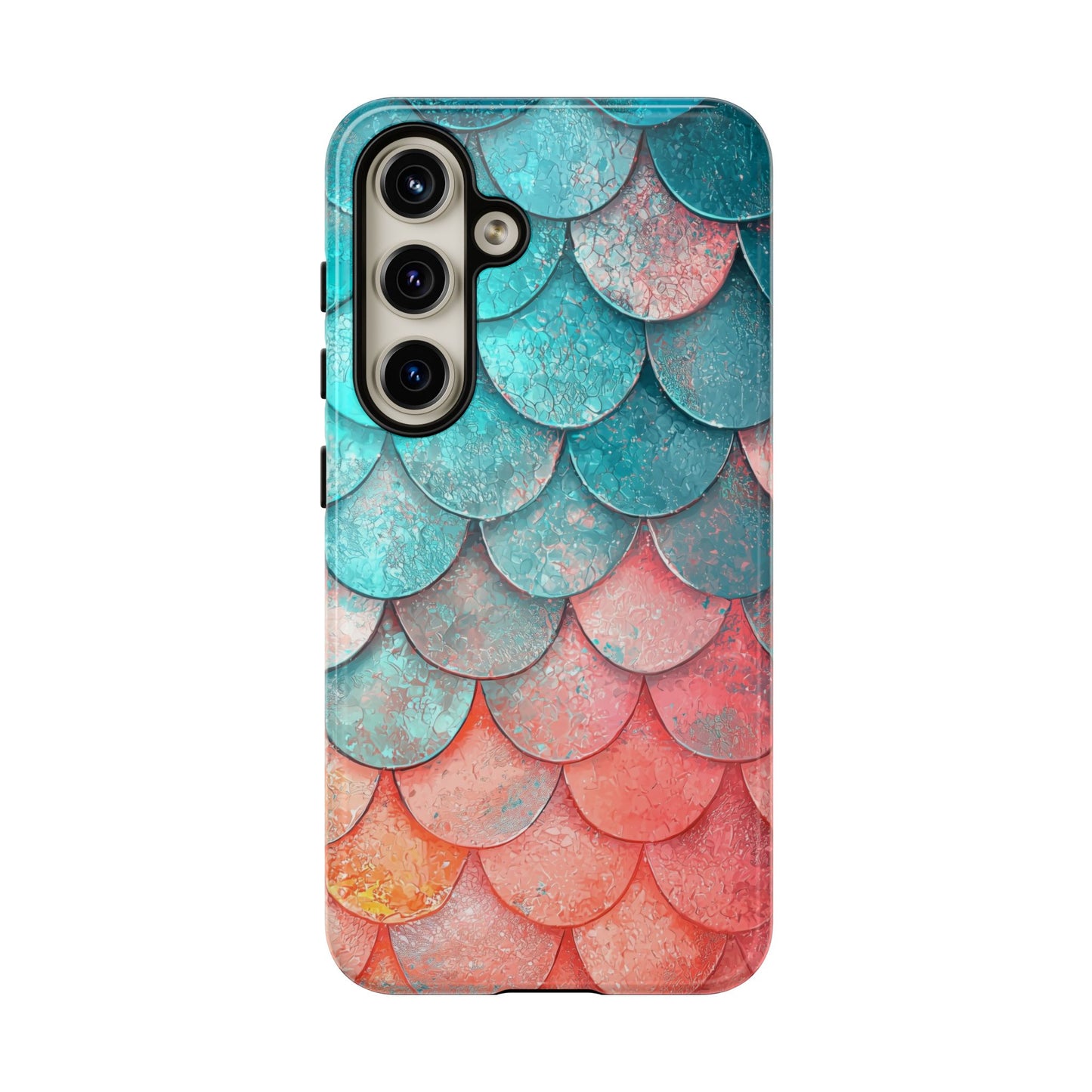 Serene Waves – Colorful Fish Scale Phone Case for iPhone, Pixel & Samsung