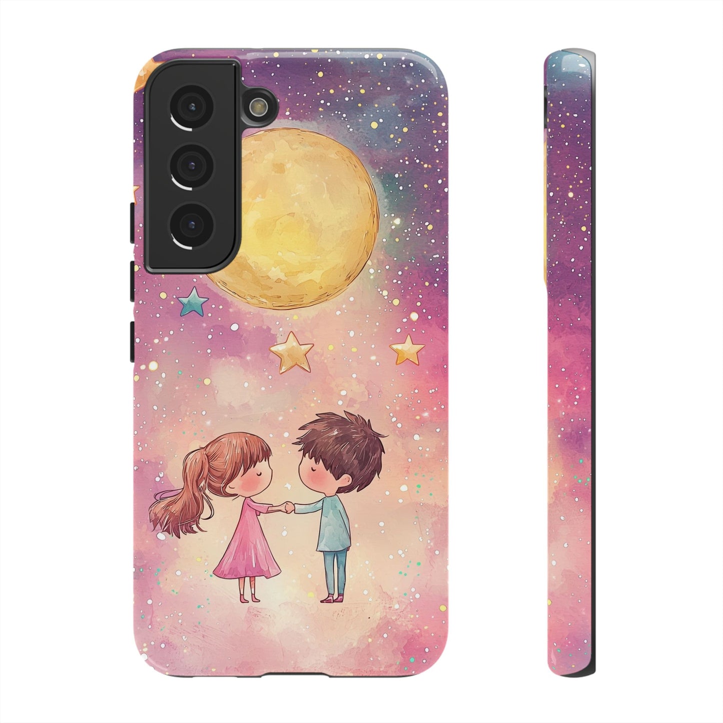 Cosmic Love: Anime Starry Night Phone Case for iPhone, Samsung, Google Pixel