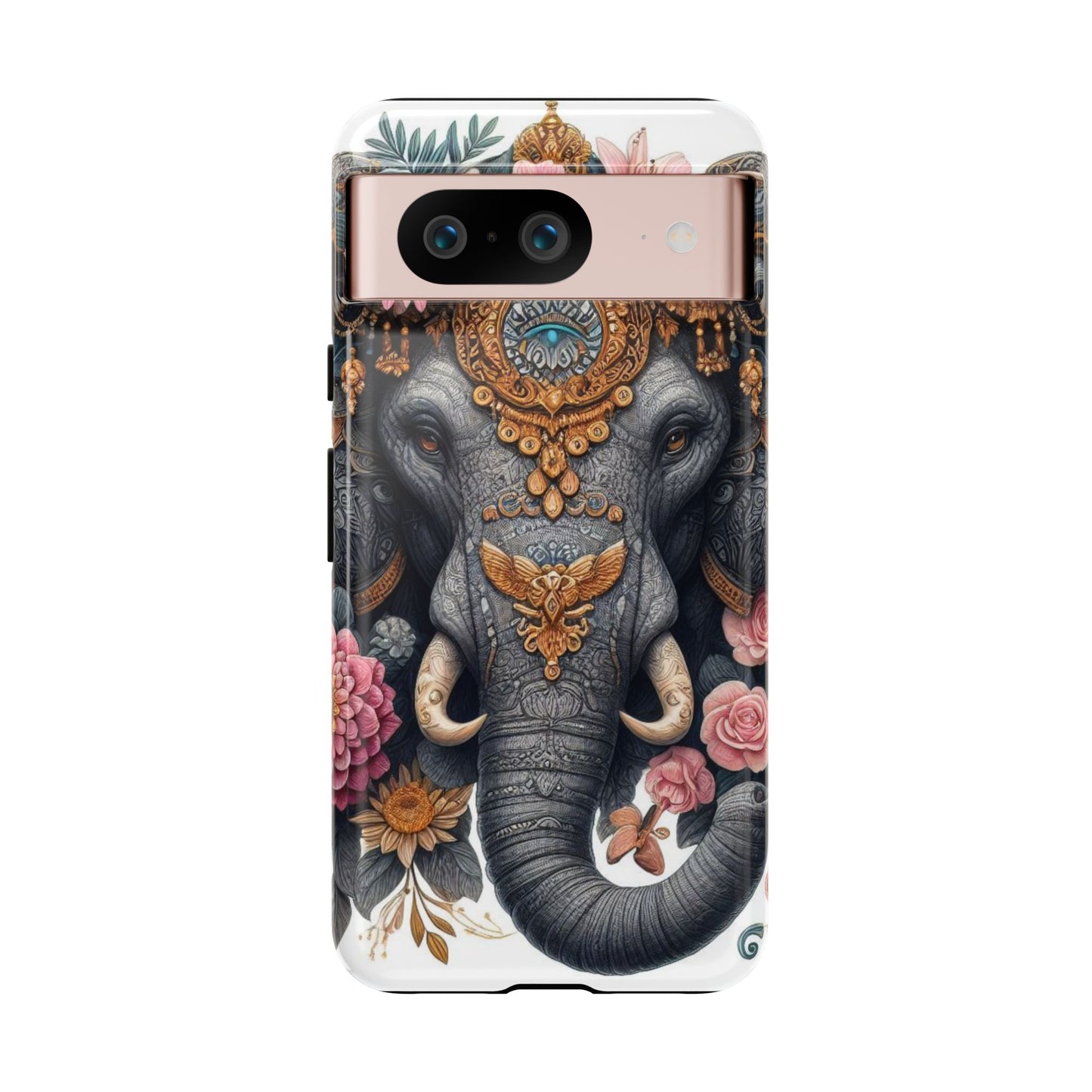 Golden Royal Elephant Mobile Cover – Luxurious Ornate Art