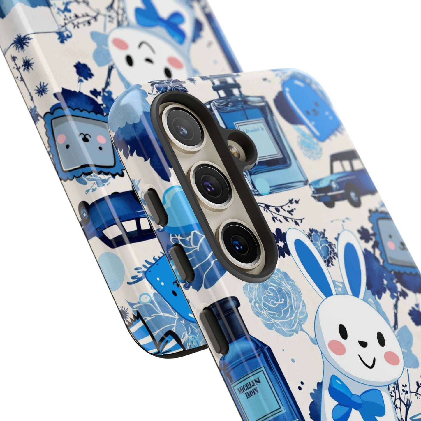 Blue Bunny & Car Themed Phone Case
