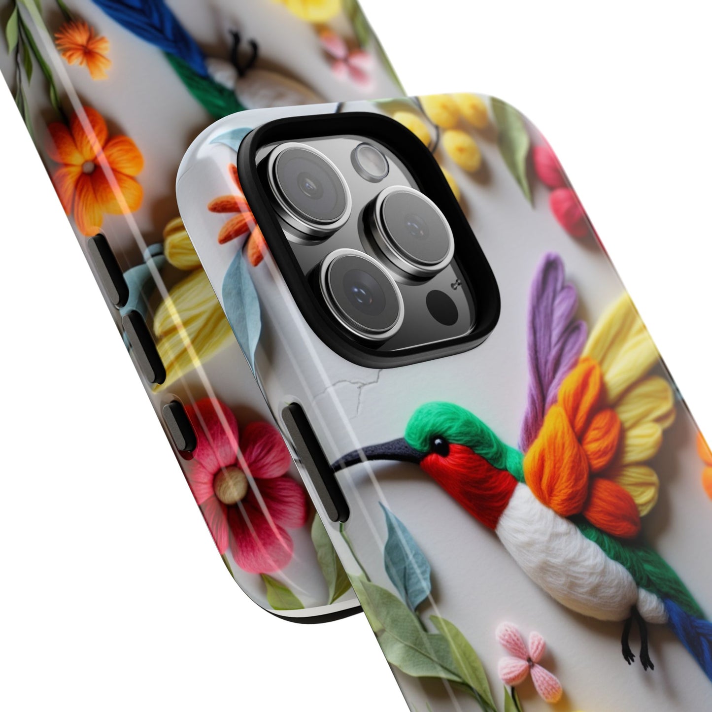 Elegant Hummingbird with Floral Mosaic Design | Nature's Artistic Vibes | Pixel 8 pro