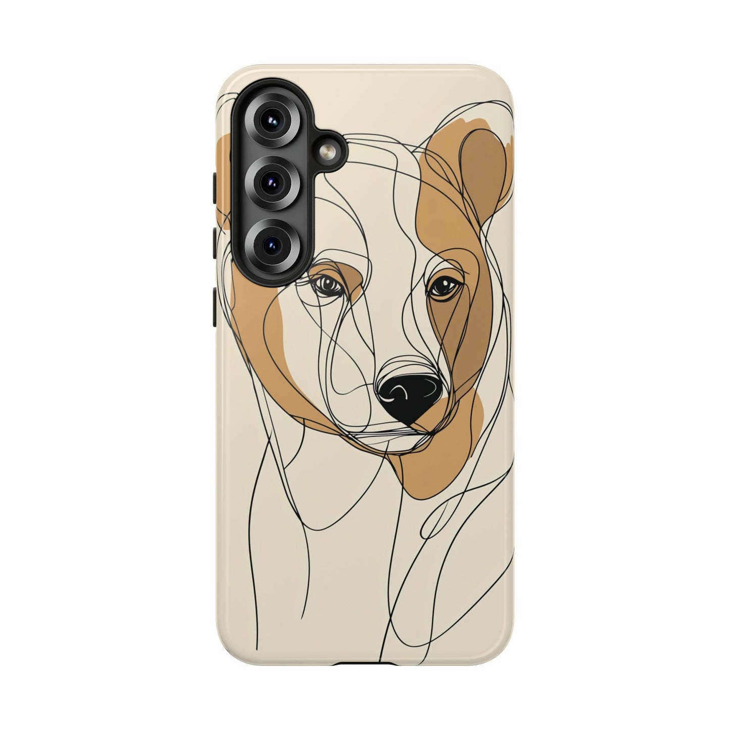 Soul of the Wild: Minimal Bear Portrait Phone Case for iPhone, Samsung & Pixel