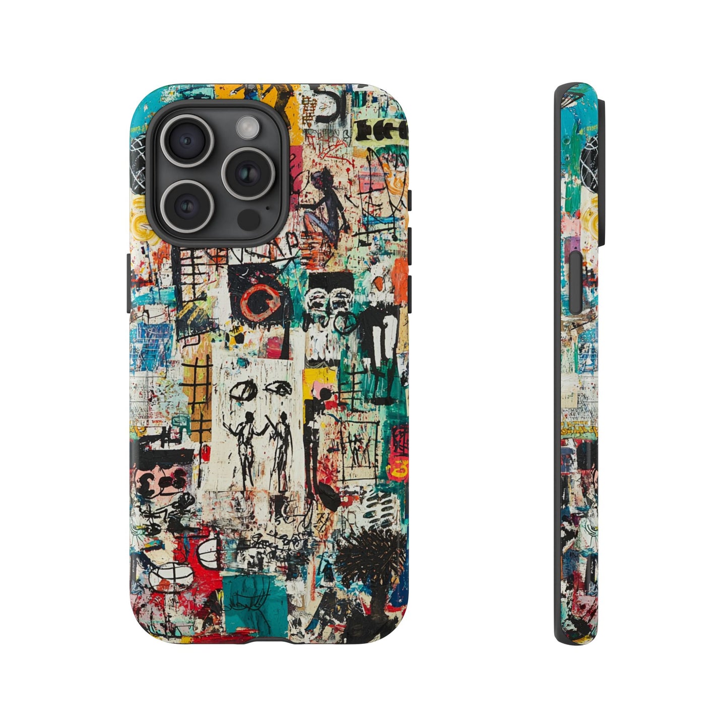 Basquiat Phone Cover – Artistic Modern Graffiti Style - iPhone, Samsung & Google Pixel Cover - Artistic Painting Case, Art Lover Gift