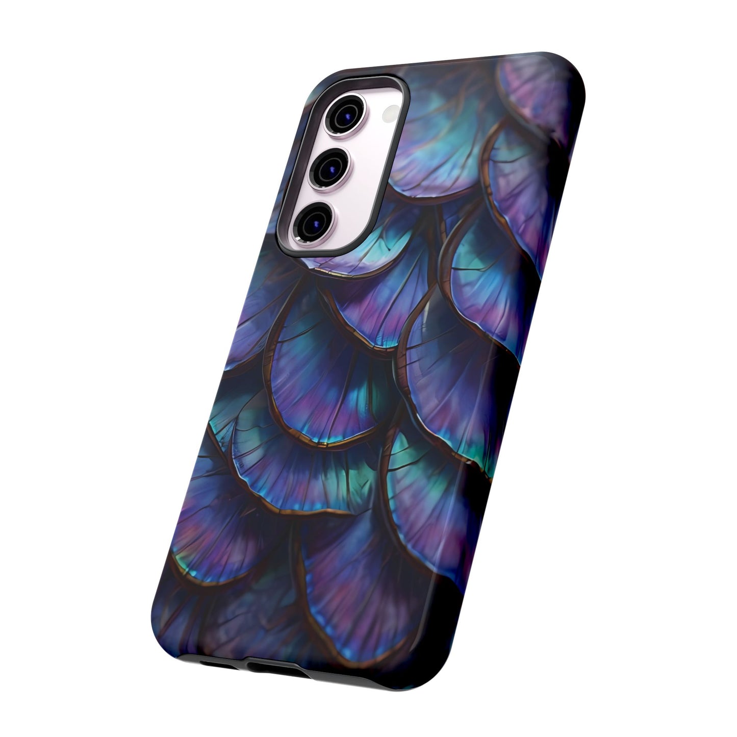 Abstract Macro Shot of Iridescent Butterfly Fish Scales Phone Case Design