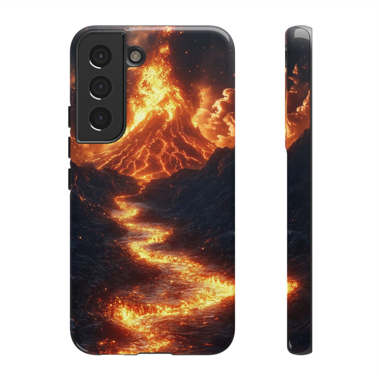 Erupting Volcano Lava Flow Phone Case for iPhone, Samsung & Pixel