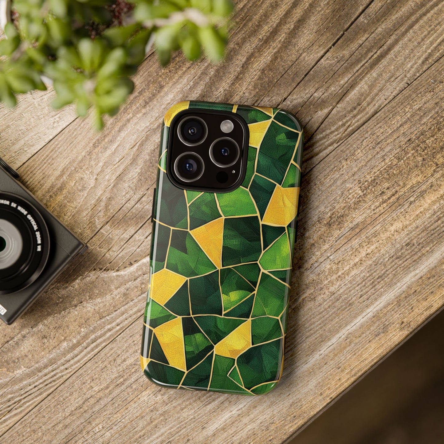 Intricate Turtle Shell Mosaic Phone Case for iPhone, Samsung & Google Pixel