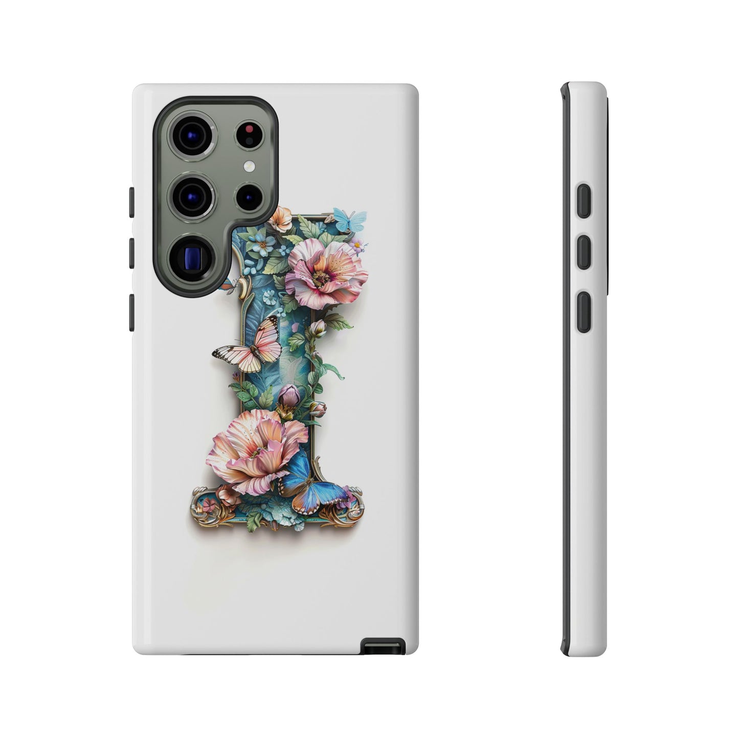 Floral Letter I Phone Case β Personalized Aesthetic Cover for iPhone, Samsung & Google Pixel