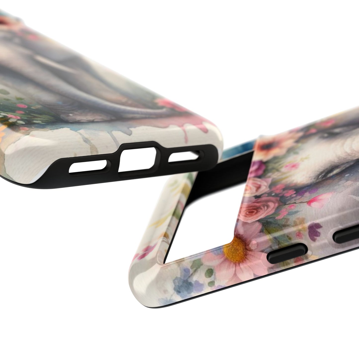 Watercolor Floral Elephant Mobile Cover – Dreamy Artistic Design