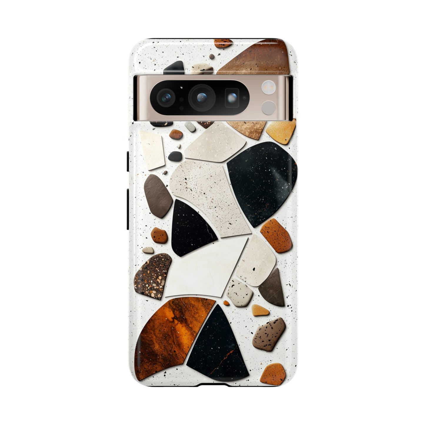 Earthy Terrazzo Abstract Phone Case β Natural & Bold for iPhone, google Pixel & Samsung
