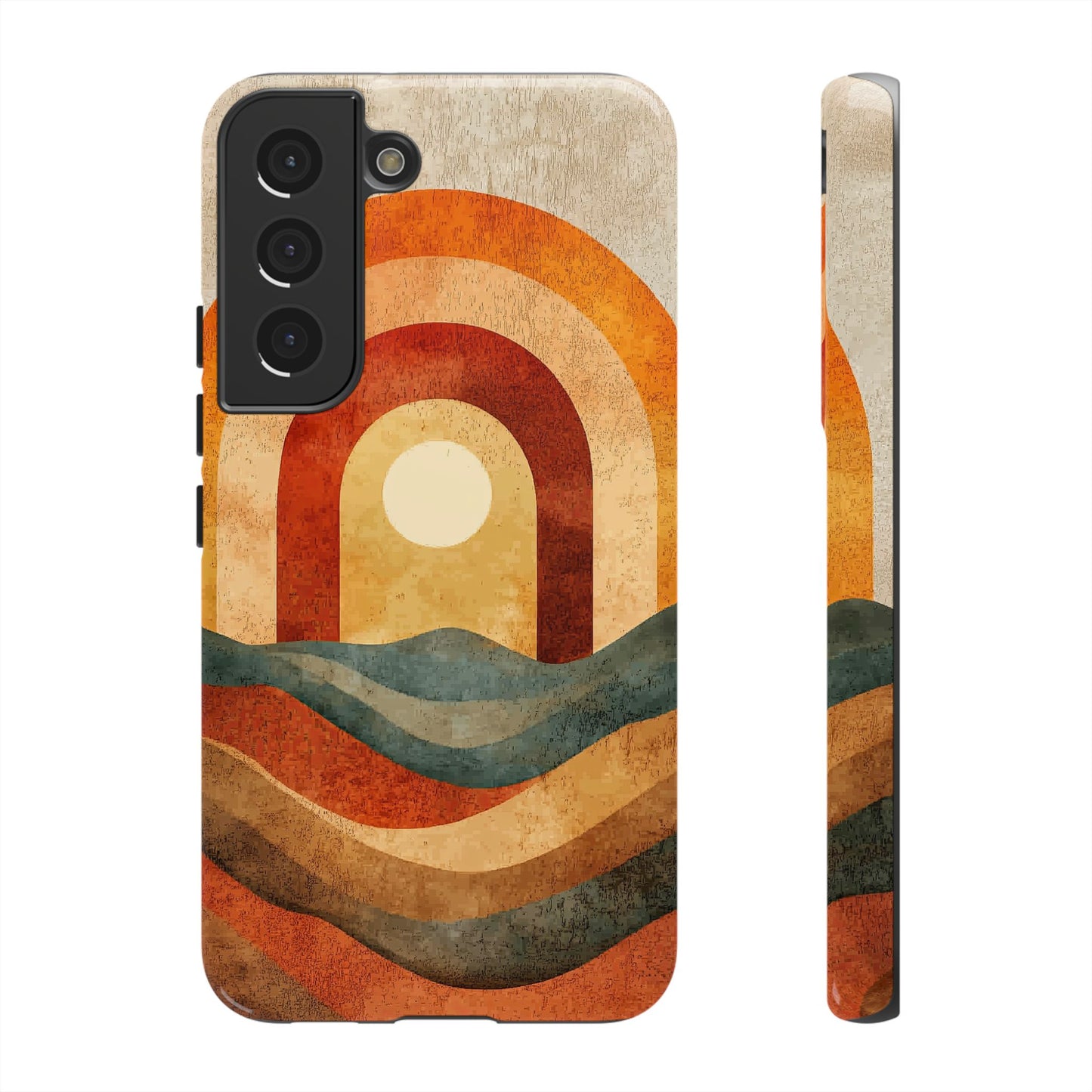 Vintage Sunset Boho Rainbow Phone Case for iPhone, Pixel & Samsung
