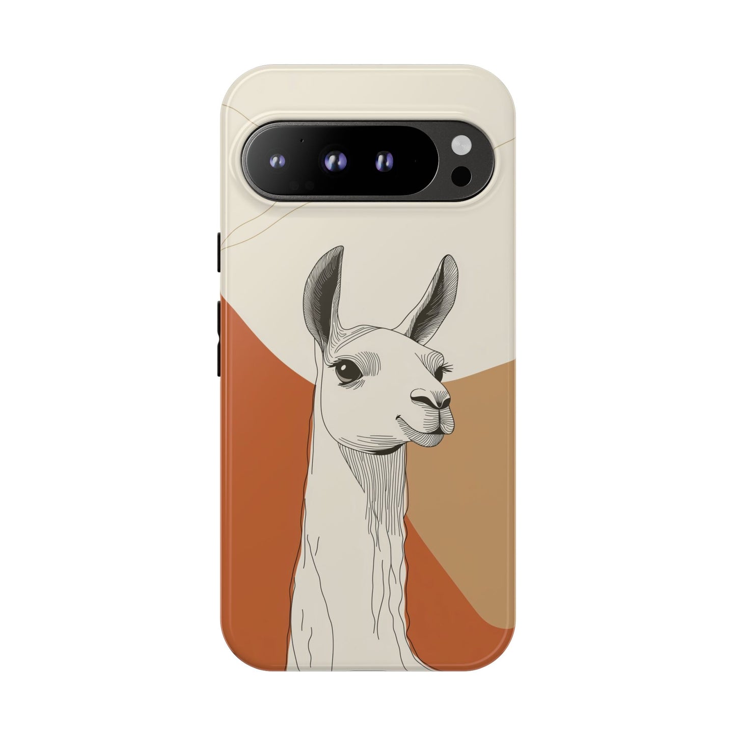Desert Calm: Minimalist Llama Art Print Phone Case for iPhone, Samsung & Pixel