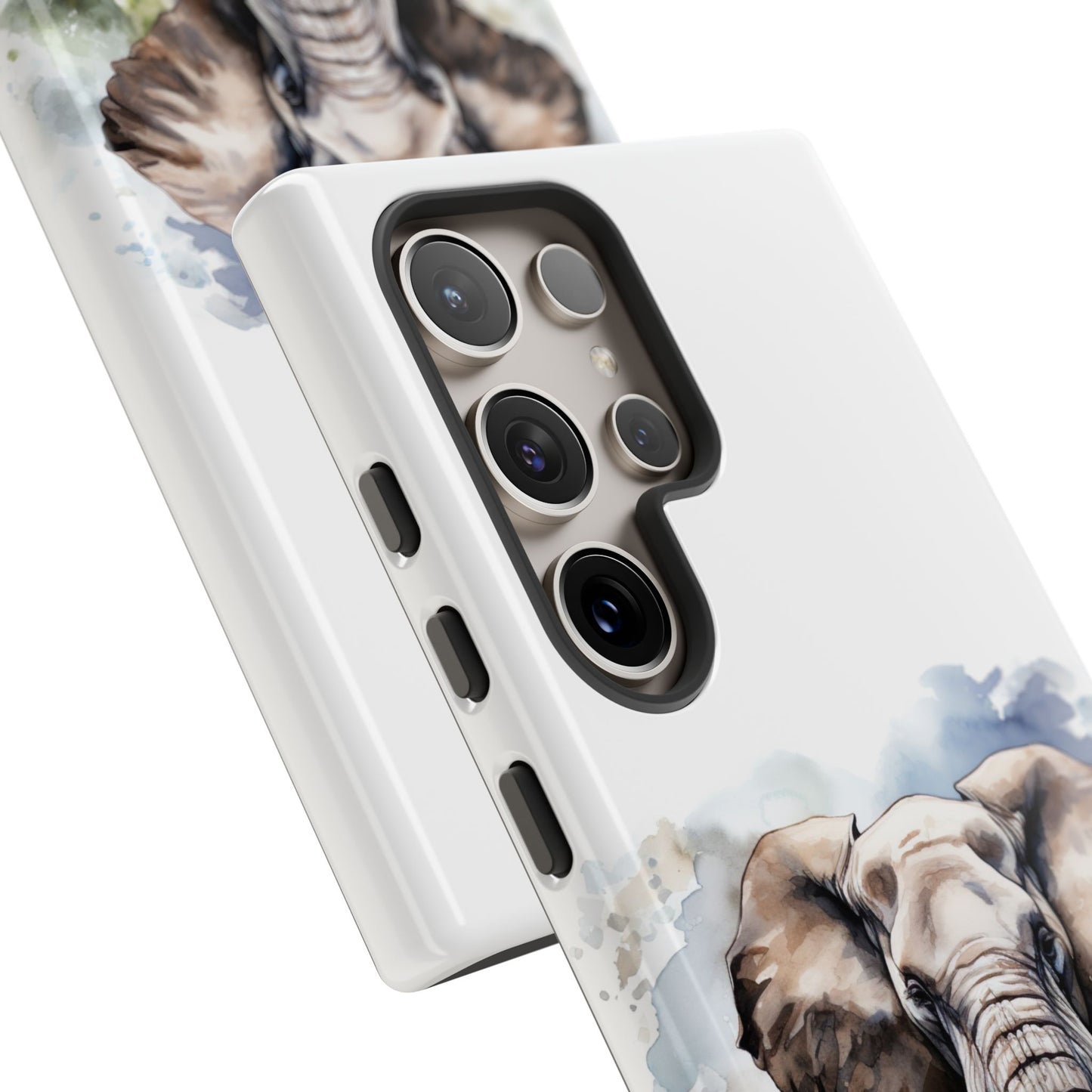 Majestic Watercolor Elephant Mobile Cover – Artistic Wildlife Design