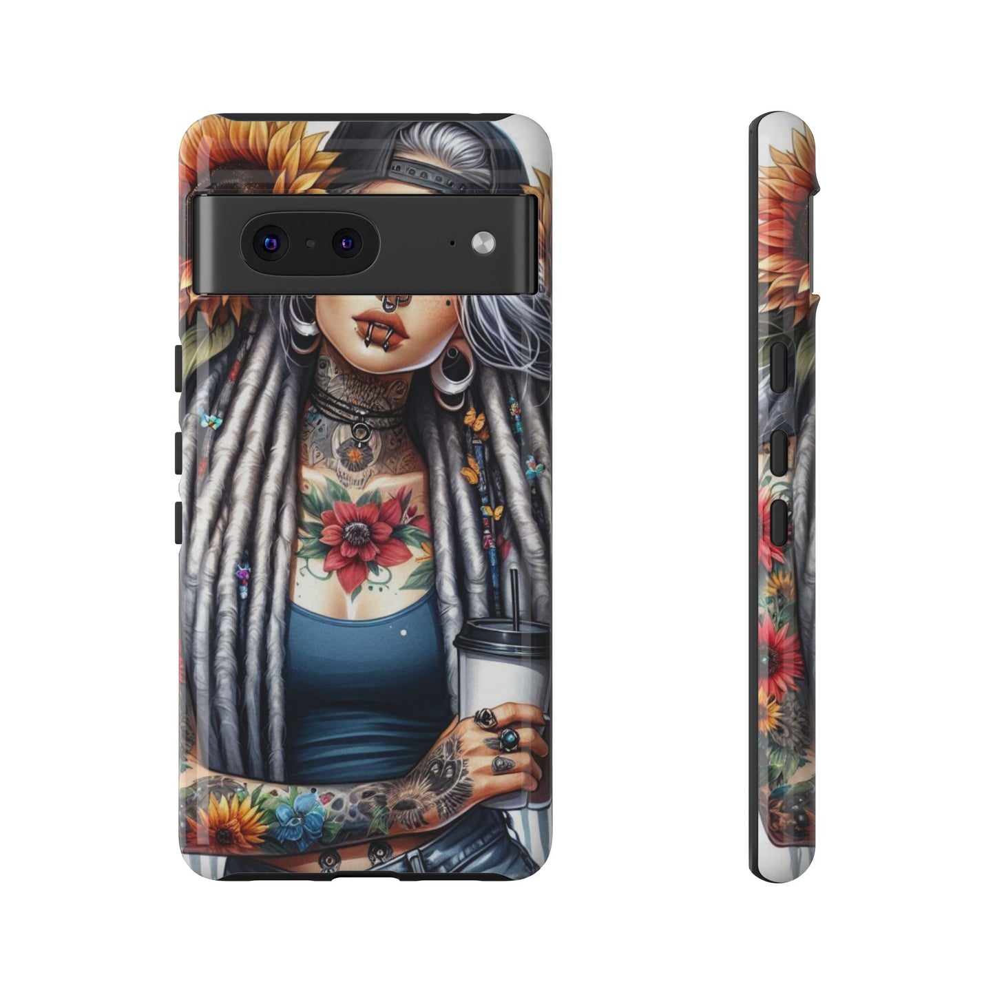 Sunflower Queen – Boho Rebel Tattoo Mobile Cover