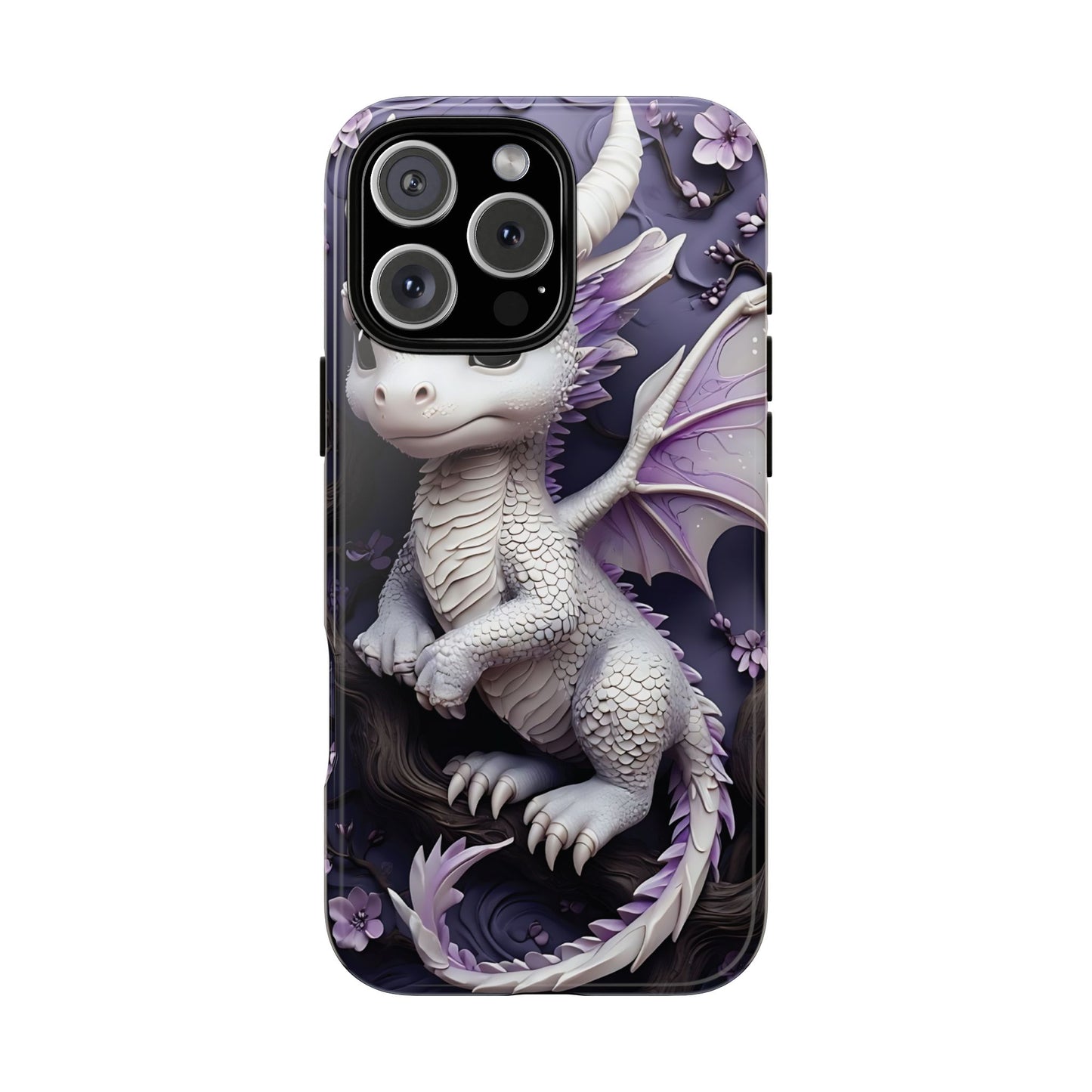 Charming Young Dragon on a Branch Phone Case Design