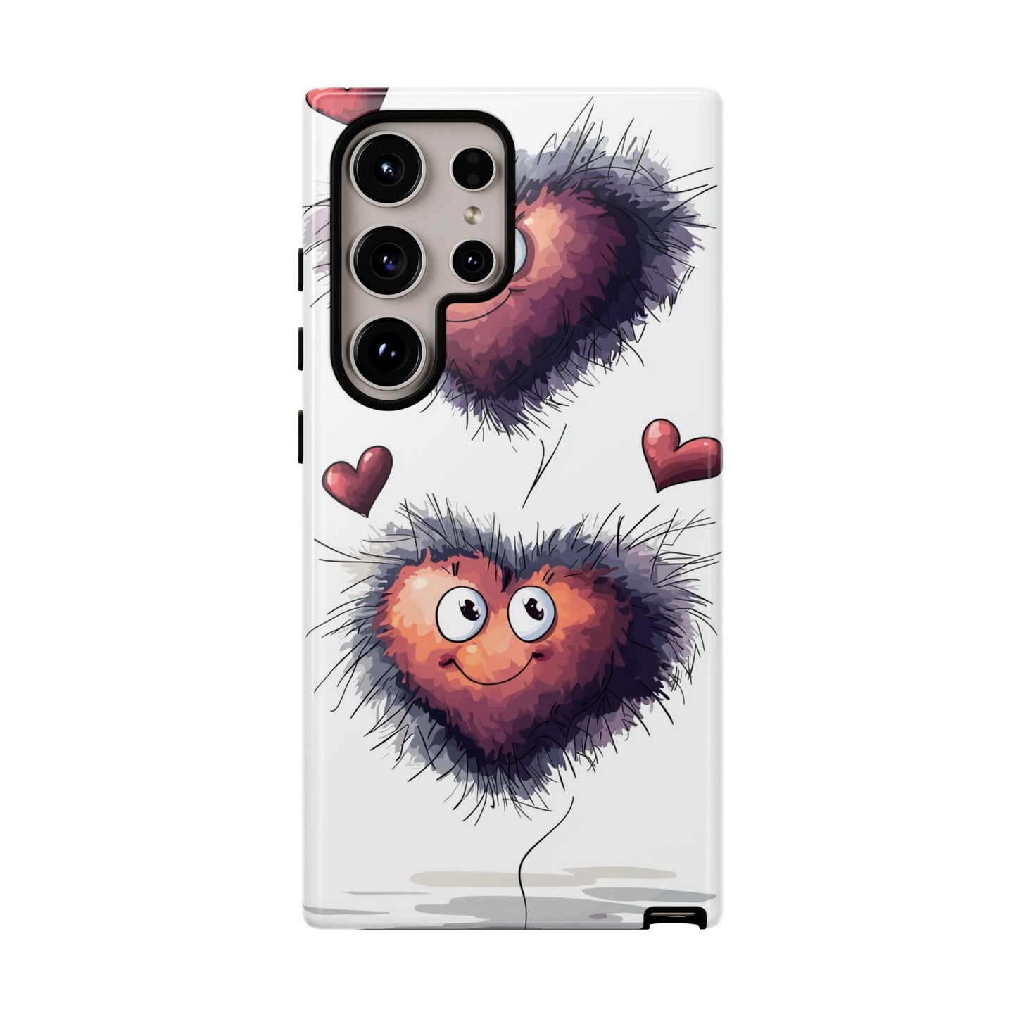 Fuzzy Love Hearts - Cute Anime Phone Case for iPhone, Samsung, Google Pixel
