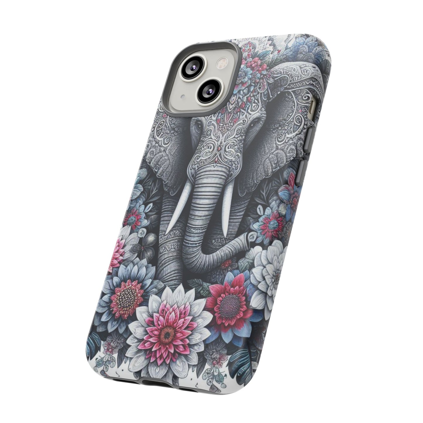 Regal Mandala Elephant Mobile Cover – Ornate Floral Art