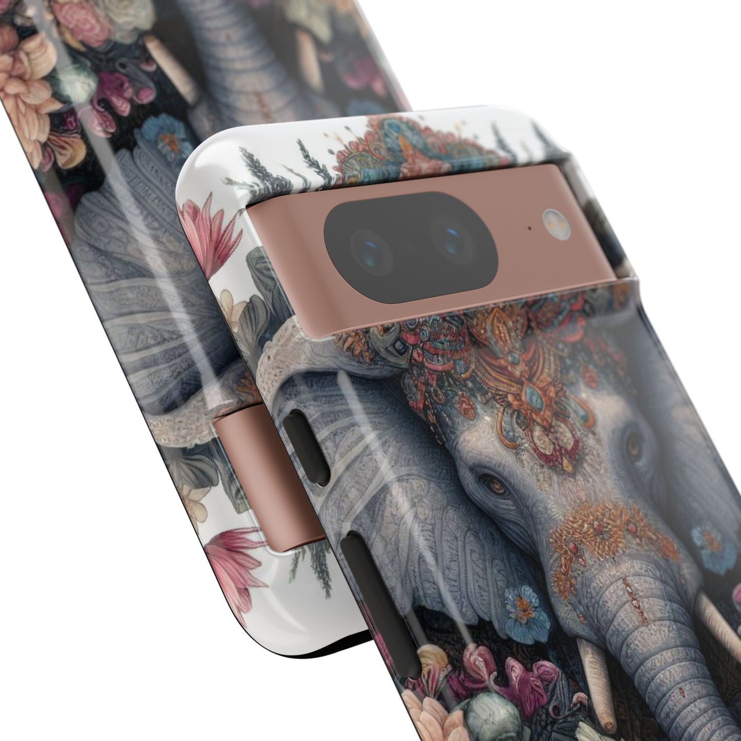 Regal Ornate Elephant Mobile Cover – Majestic Bohemian Art