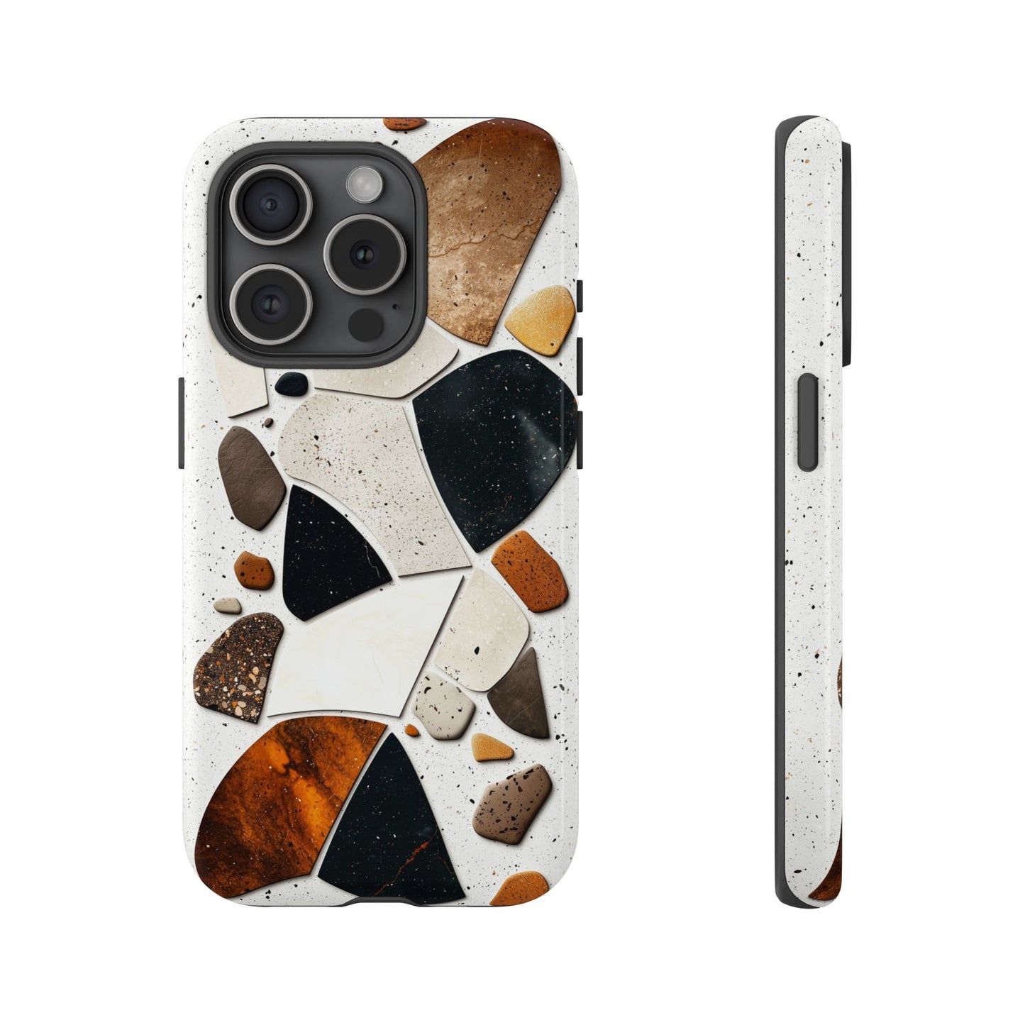 Earthy Terrazzo Abstract Phone Case β Natural & Bold for iPhone, google Pixel & Samsung