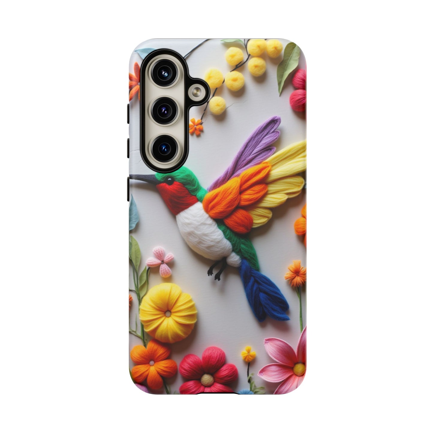 Elegant Hummingbird with Floral Mosaic Design | Nature's Artistic Vibes | iPhone 16 Pro