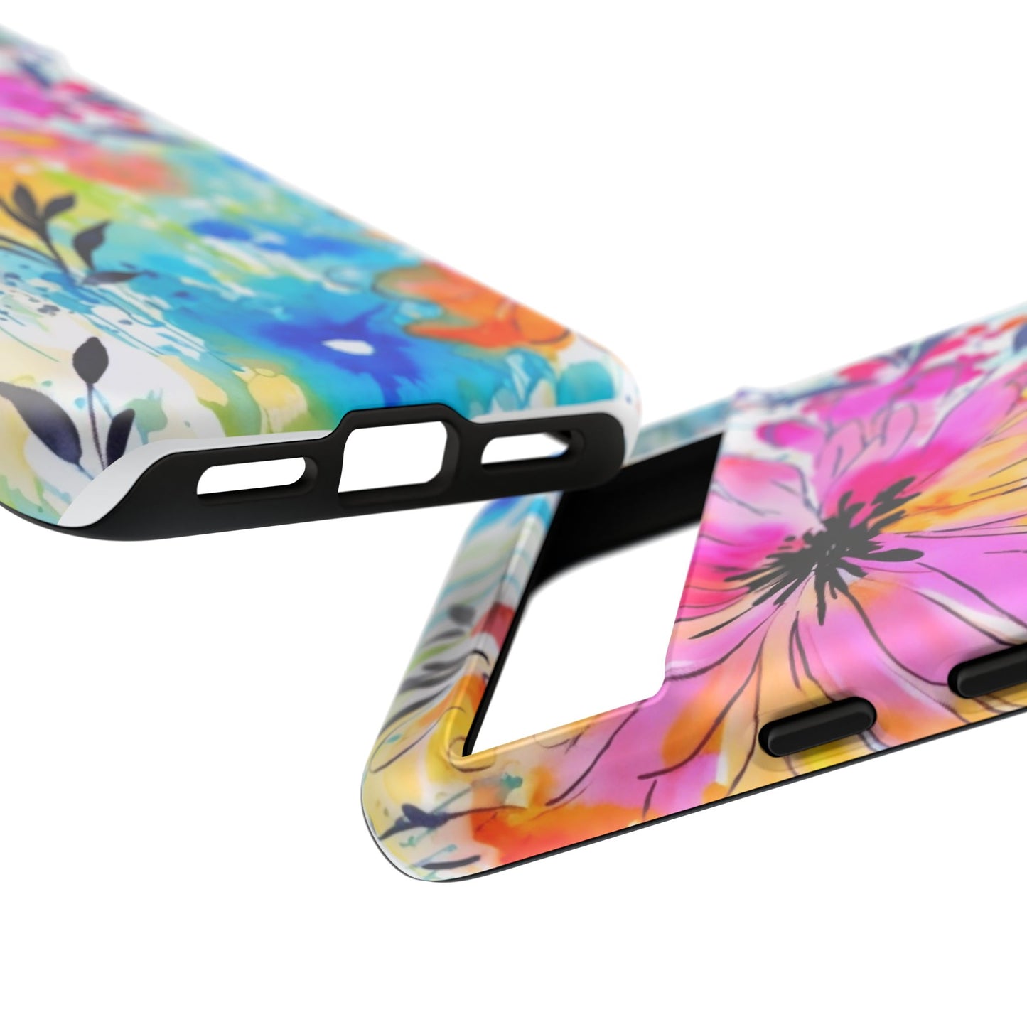 Abstract Watercolor Bloom Phone Case – Expressive & Vibrant