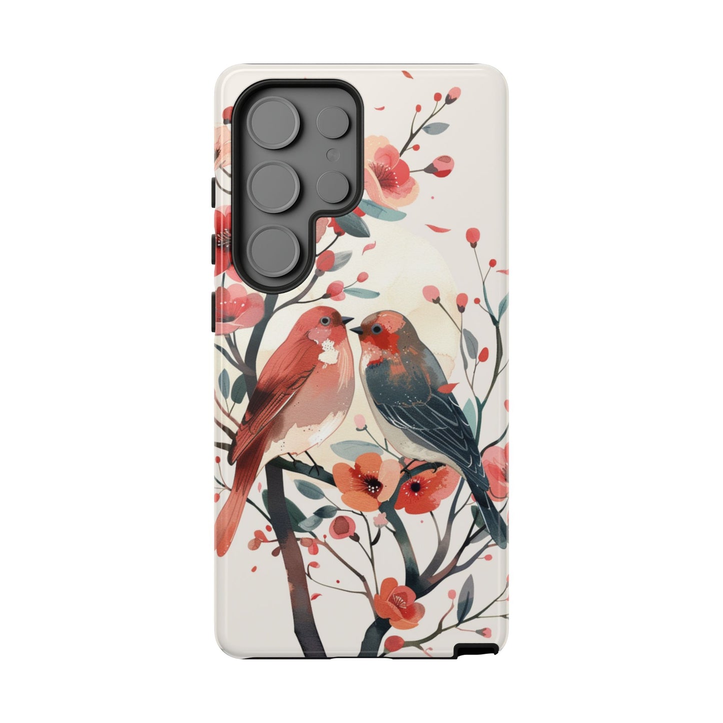 Floral Birds Phone Case β Elegant Nature-Inspired Design for iPhone, Samsung & Google Pixel