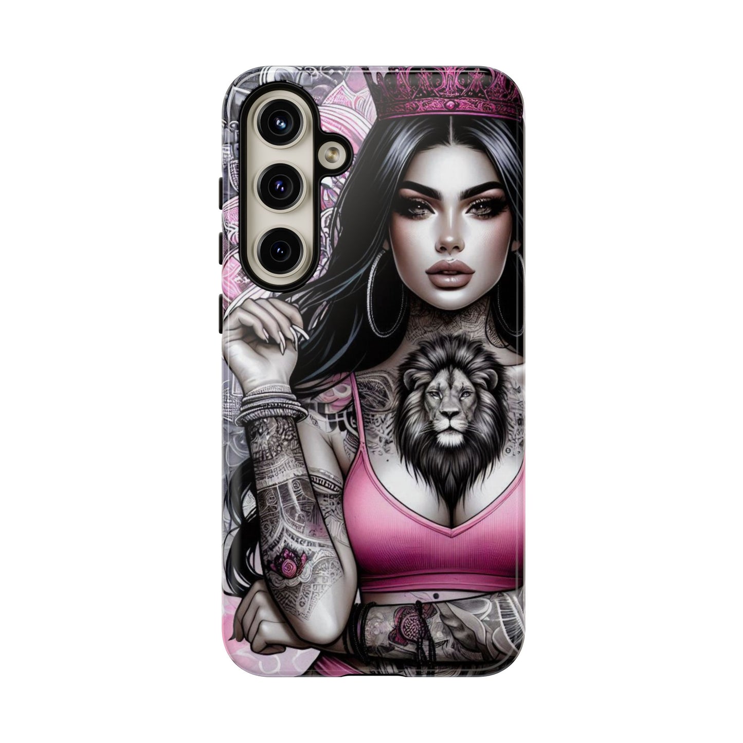 Queen of the Jungle – Regal Tattooed Goddess Mobile Cover