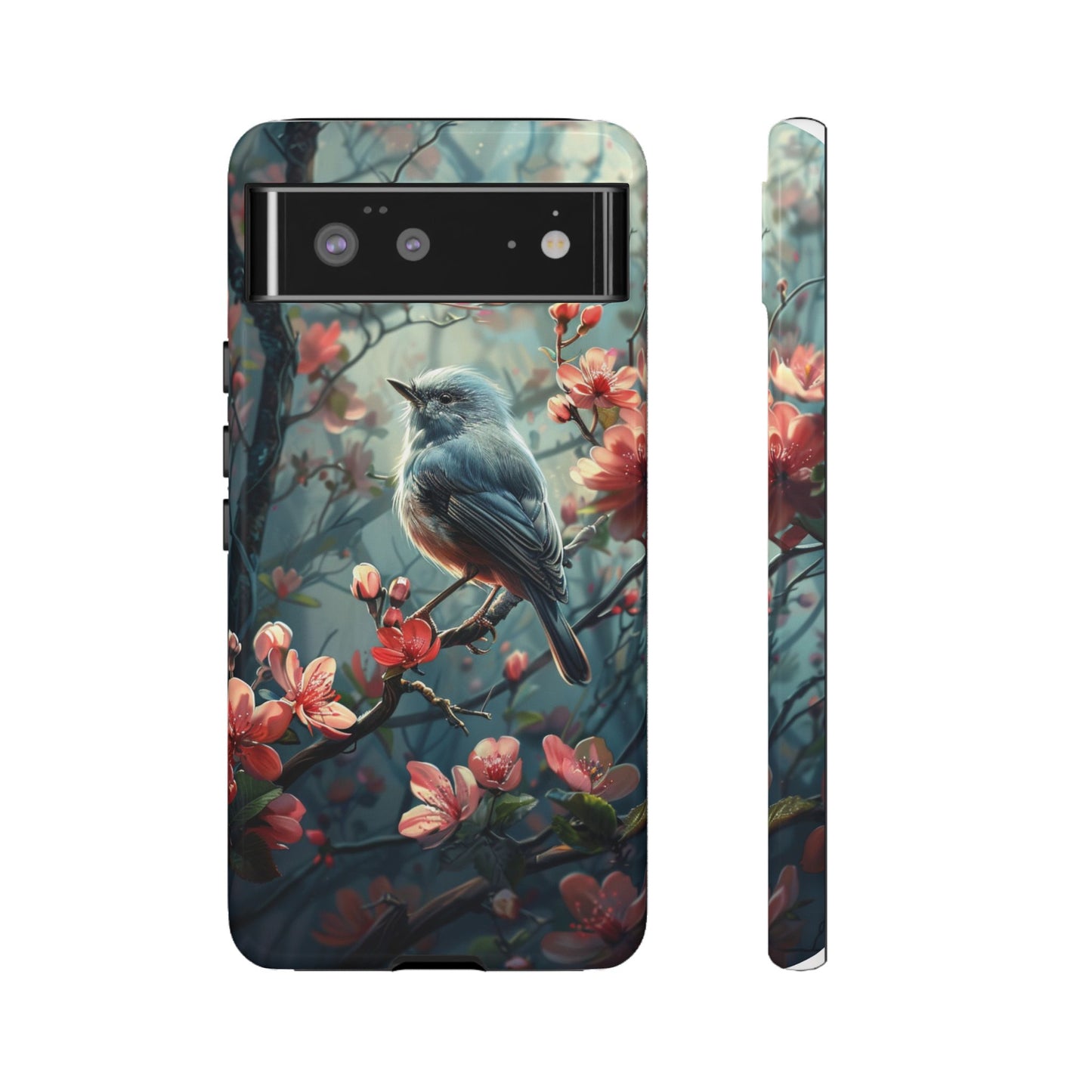 Floral Bird Phone Case β Elegant Nature-Inspired Design for iPhone, Samsung & Google Pixel