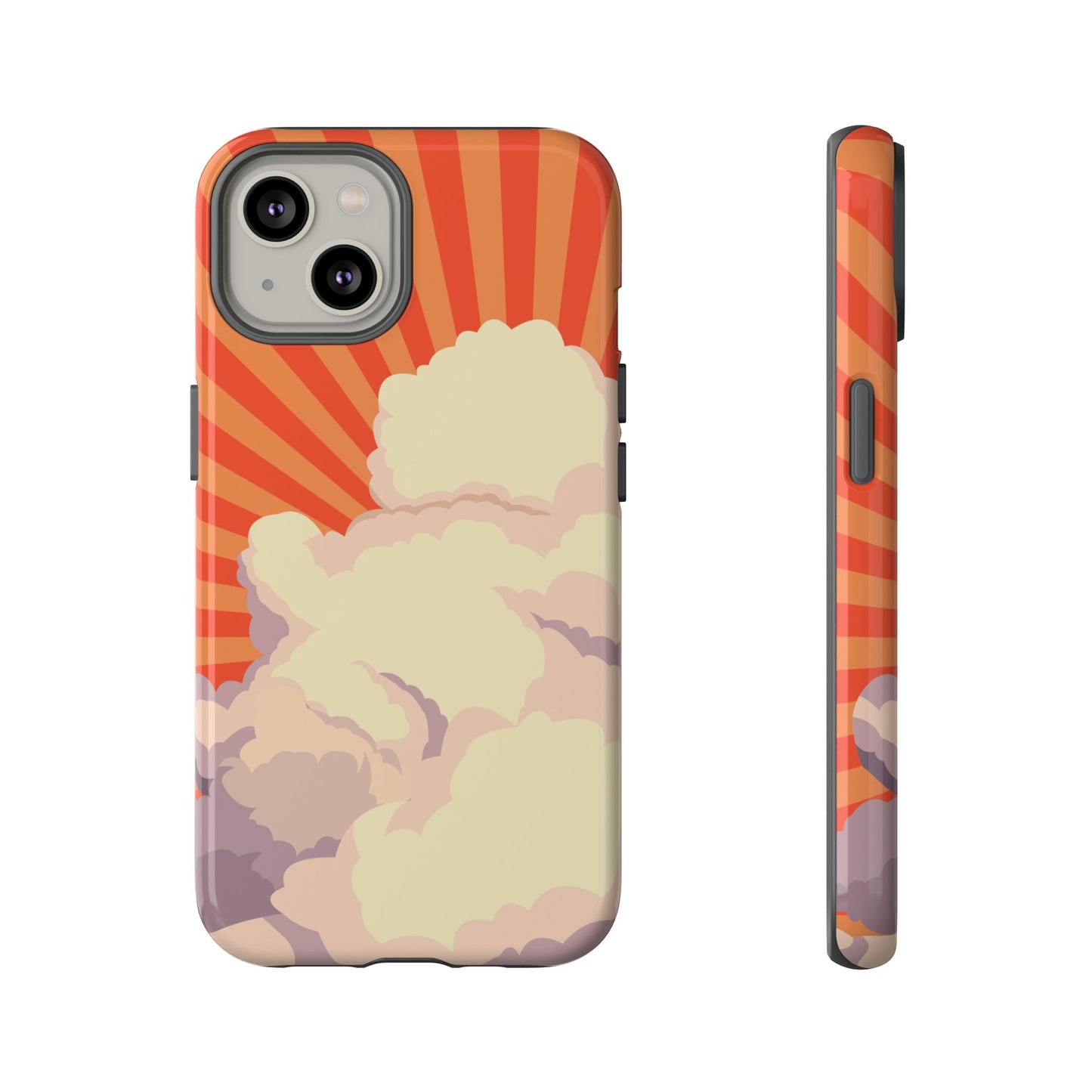 Retro Groovy Cloud Phone Case β 70s Aesthetic for iPhone, Samsung & Google Pixel
