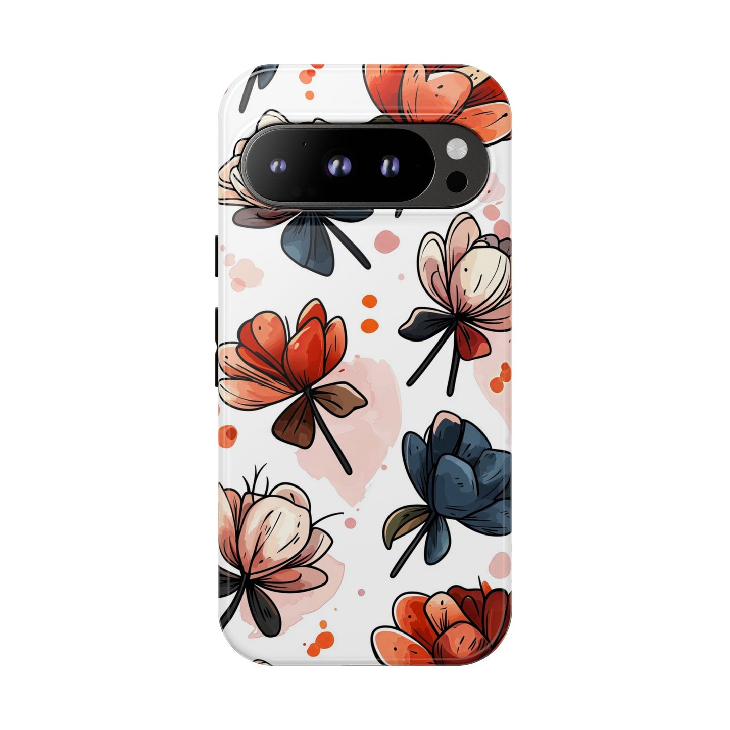 Bold Bloom Watercolor Floral Phone Case for iPhone, Samsung & Google Pixel | Artistic Flower Pattern