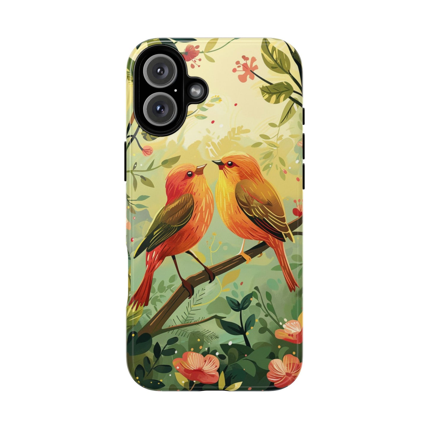 Floral Birds Phone Case β Elegant Nature-Inspired Design for iPhone, Samsung & Google Pixel