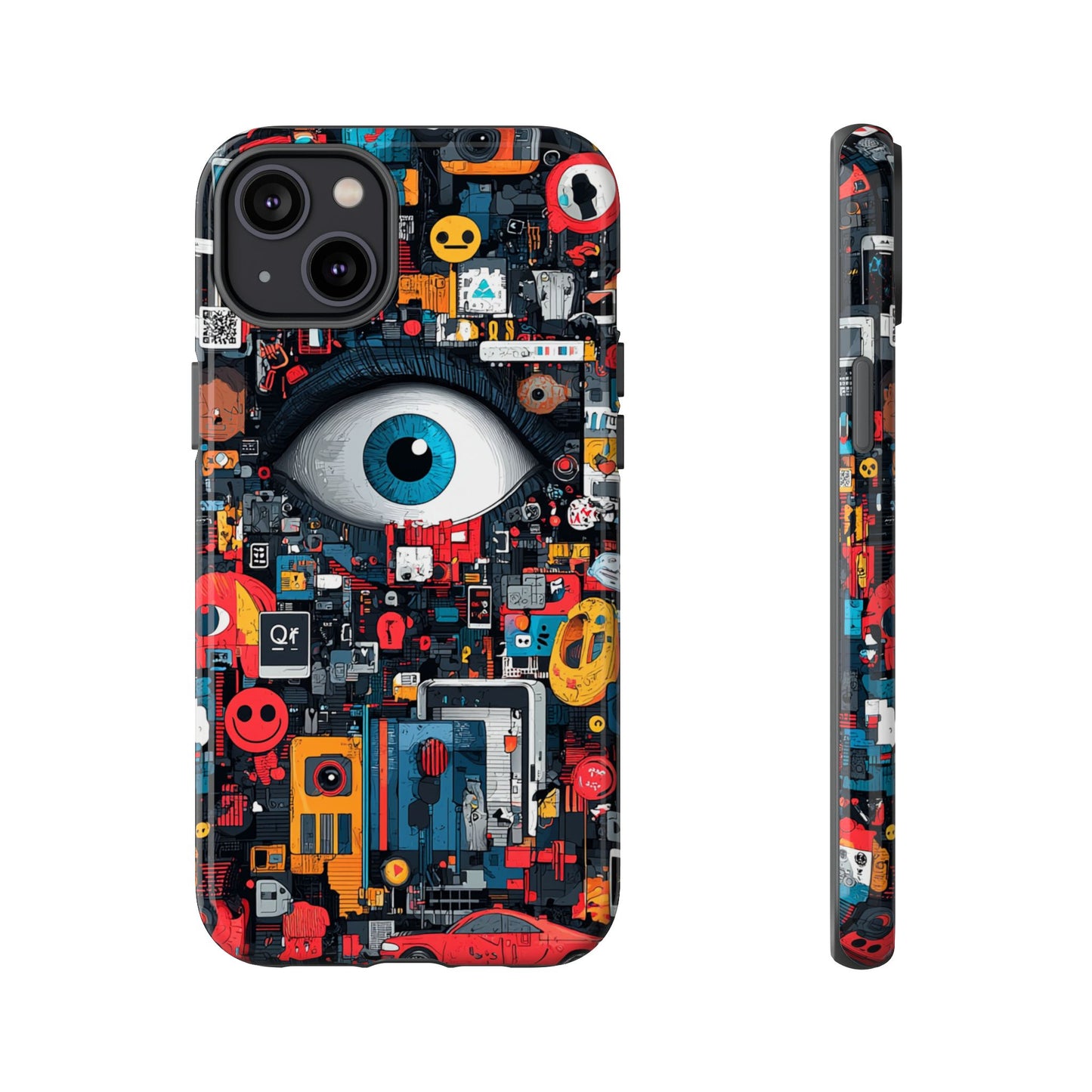 Contemporary Art Phone Case – Basquiat Graffiti Cover - iPhone, Samsung & Google Pixel Cover - Artistic Painting Case, Art Lover Gift