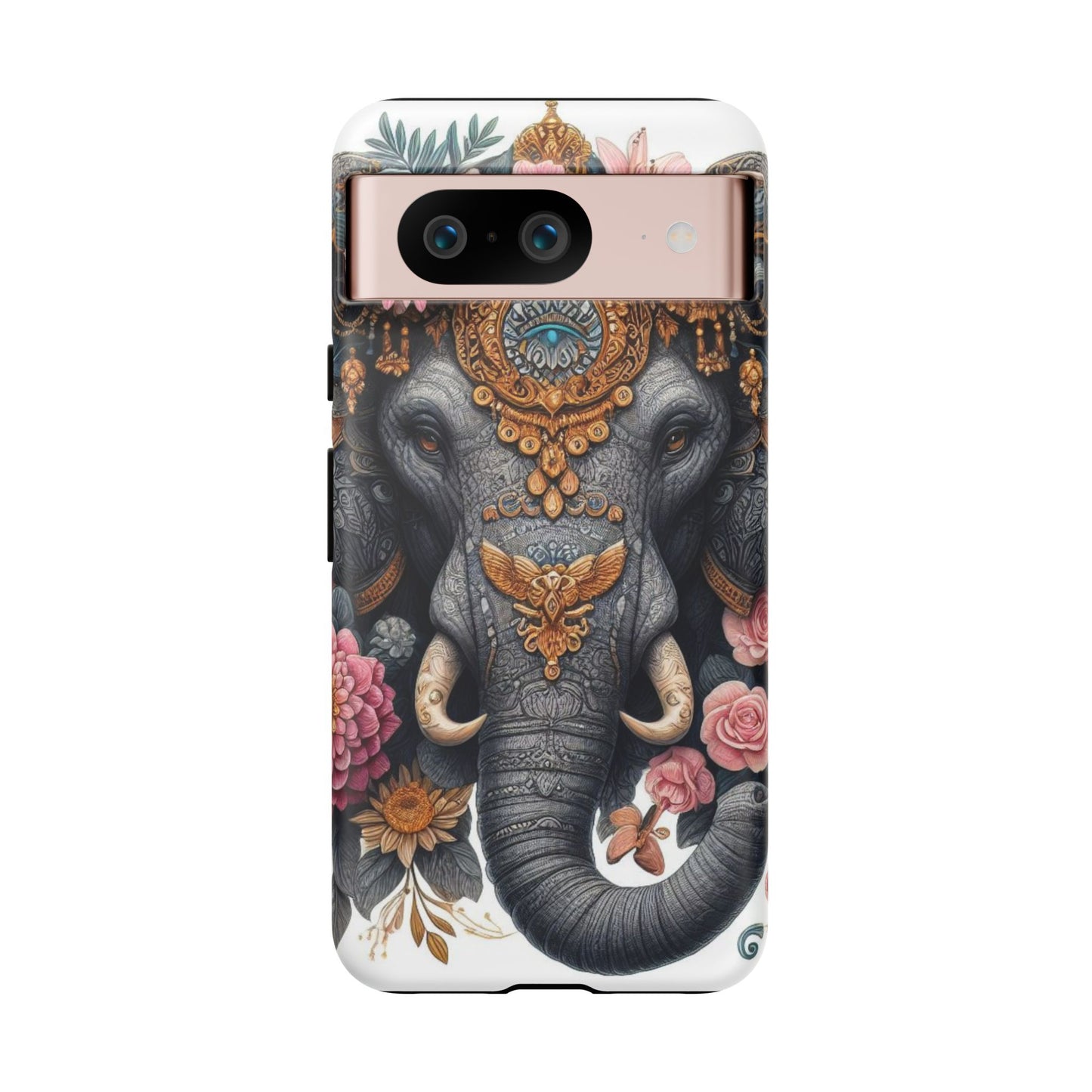 Golden Royal Elephant Mobile Cover – Luxurious Ornate Art