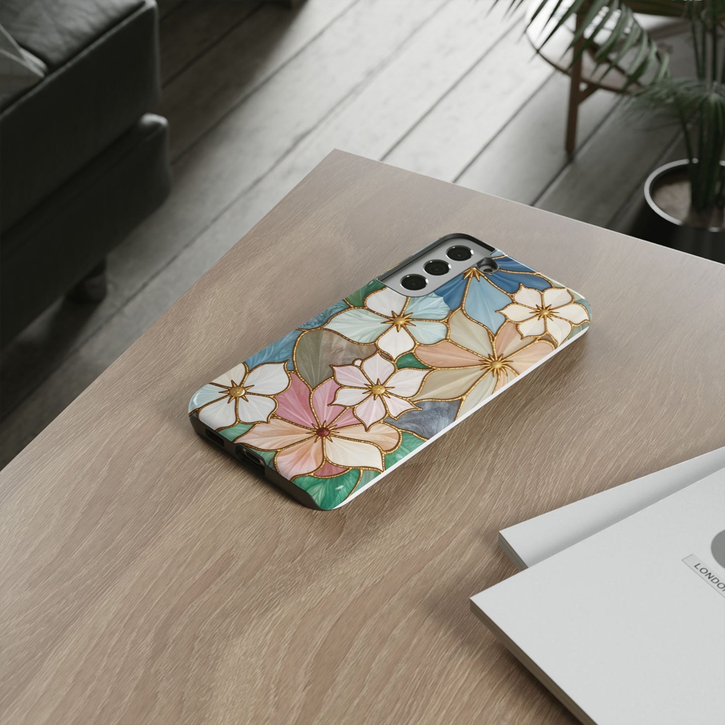 Floral Symphony: Stained Glass Elegance
