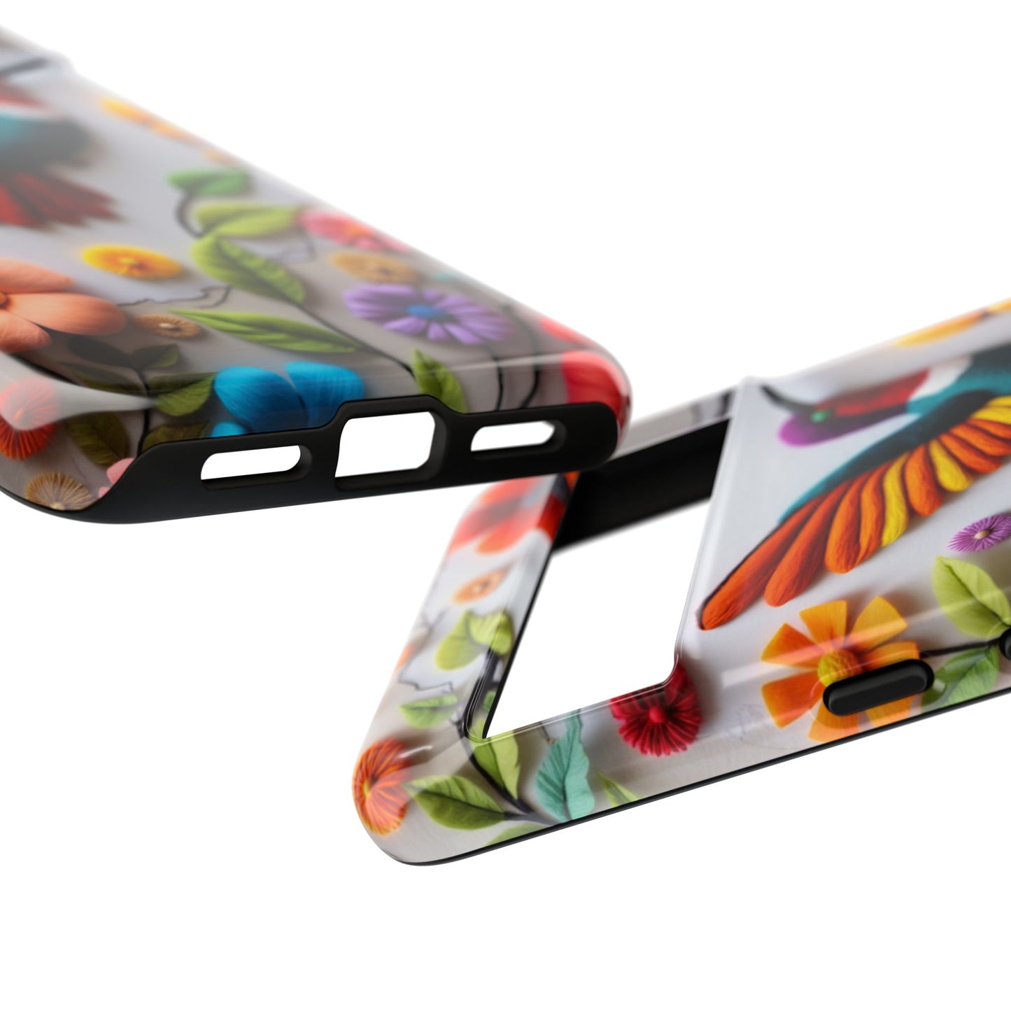 Embroidered Hummingbird with Floral Design | Nature's Elegant Stitch | iPhone 16 Pro