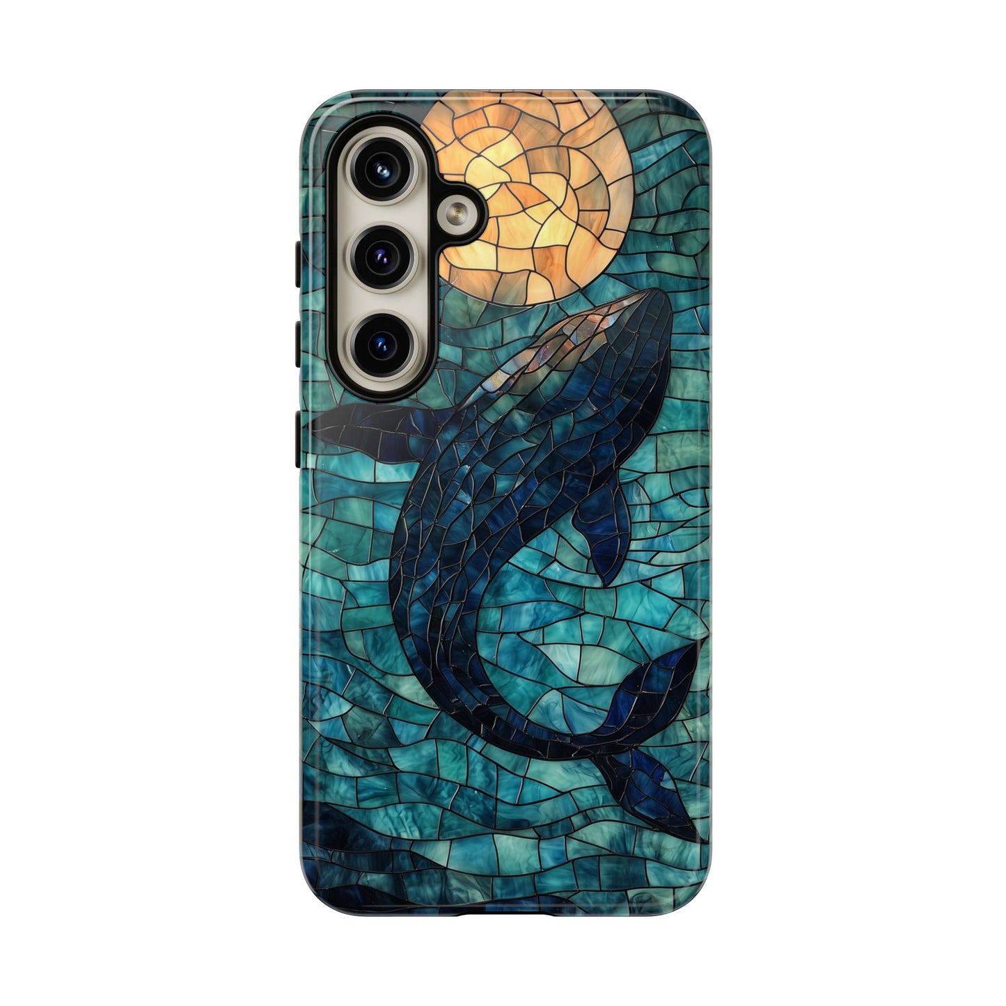 Ocean Dream – Mosaic Glass Whale Phone Case for iPhone, Samsung & Pixel