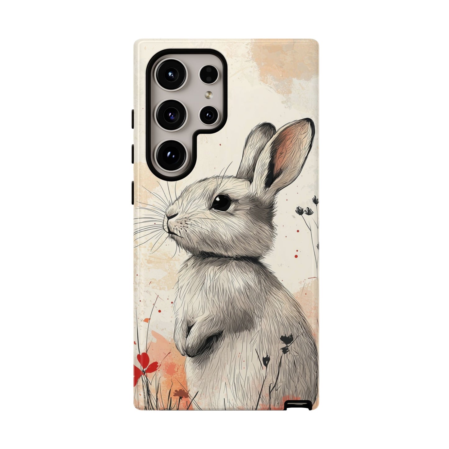 Curious Meadow: Gentle Rabbit Phone Case for iPhone, Samsung & Pixel