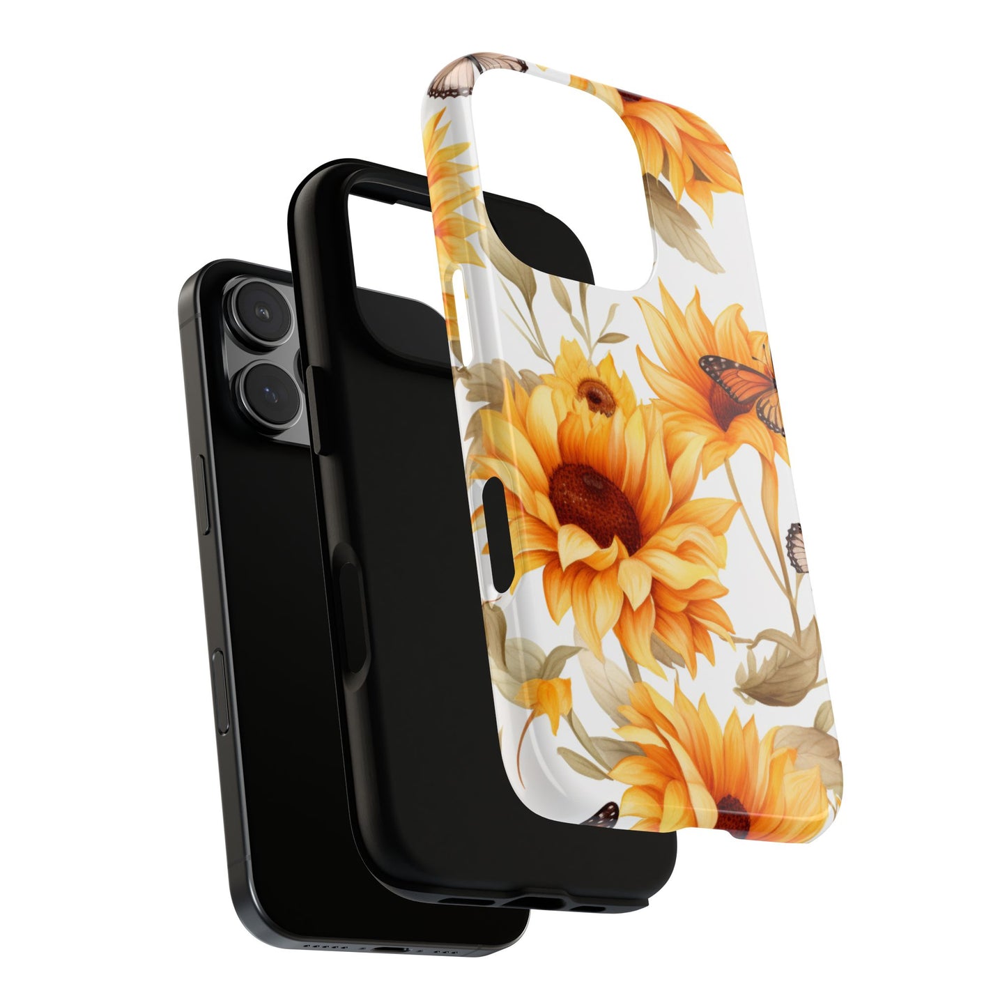 Sunflower & Butterfly Aesthetic Mobile Case – Bright & Nature-Inspired