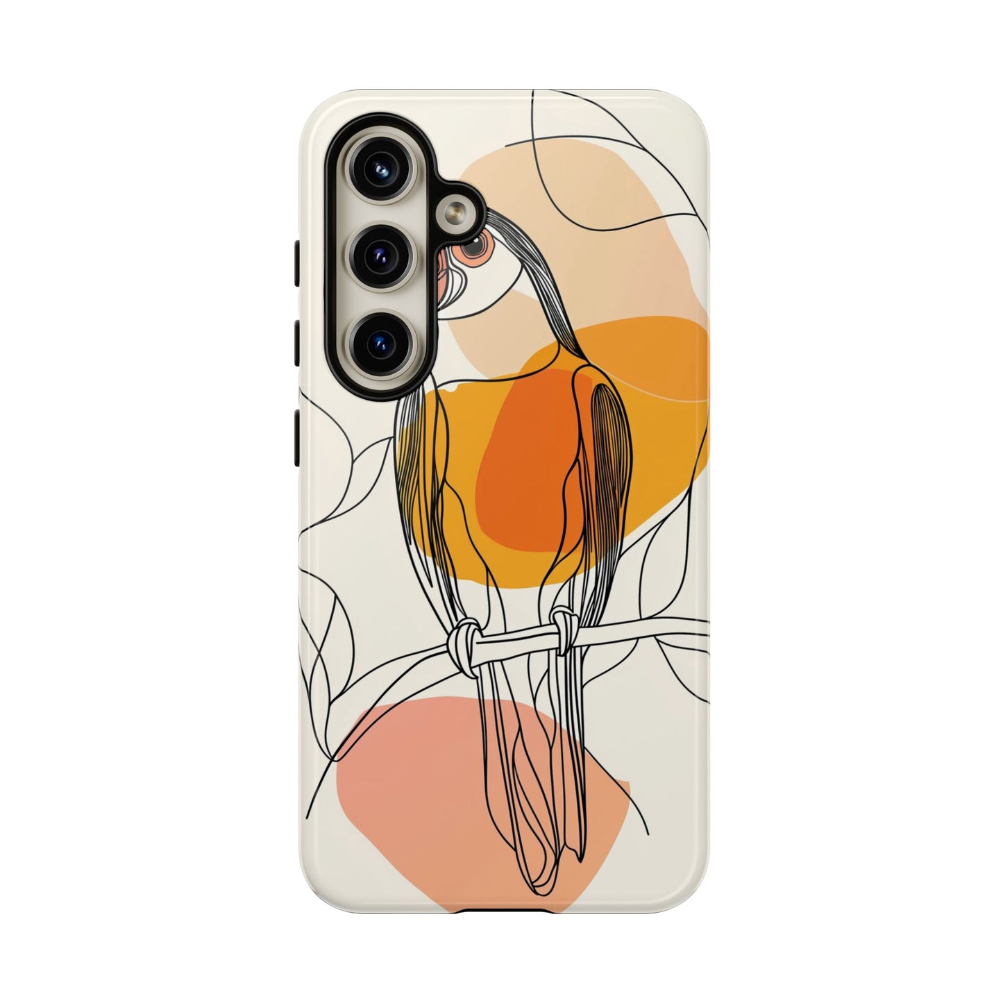 Tropical Lines: Abstract Toucan Art Phone Case for iPhone, Samsung & Pixel