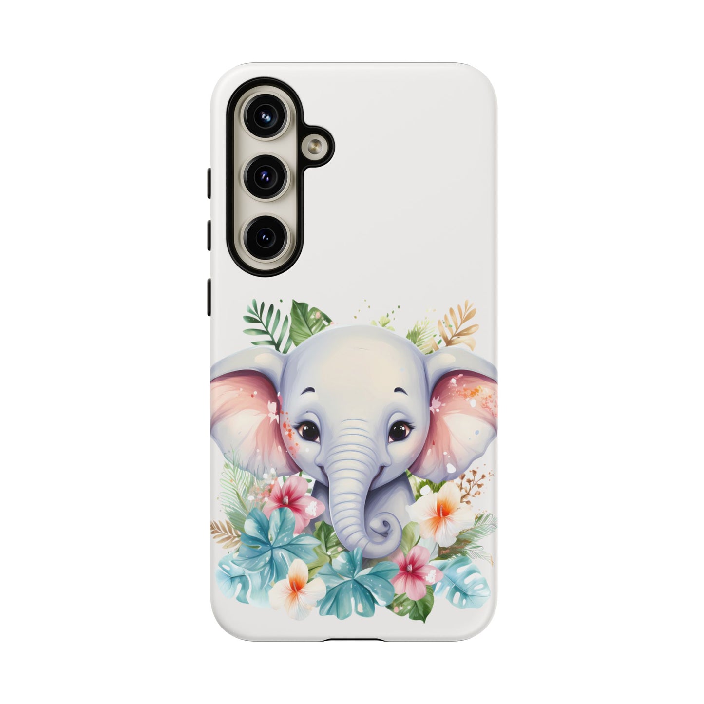 Adorable Baby Elephant Mobile Cover – Floral Fantasy Art