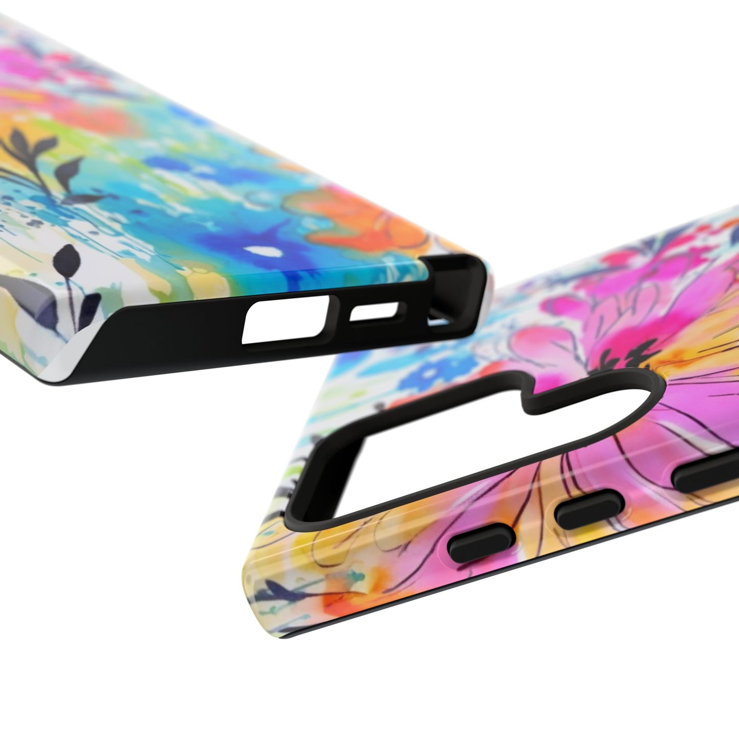 Abstract Watercolor Bloom Phone Case – Expressive & Vibrant