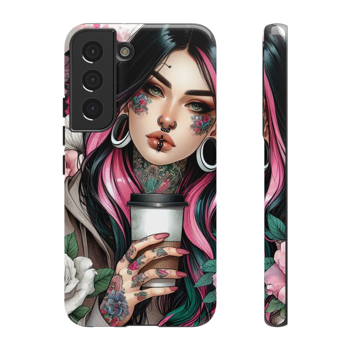 Tattooed Coffee Lover Art Mobile Case