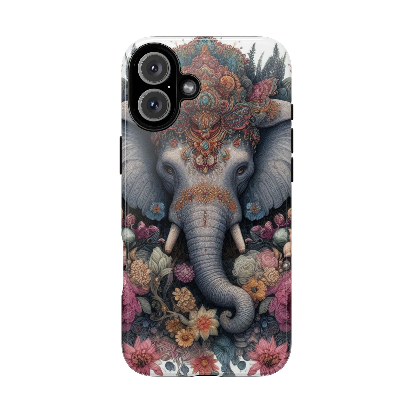 Regal Ornate Elephant Mobile Cover – Majestic Bohemian Art
