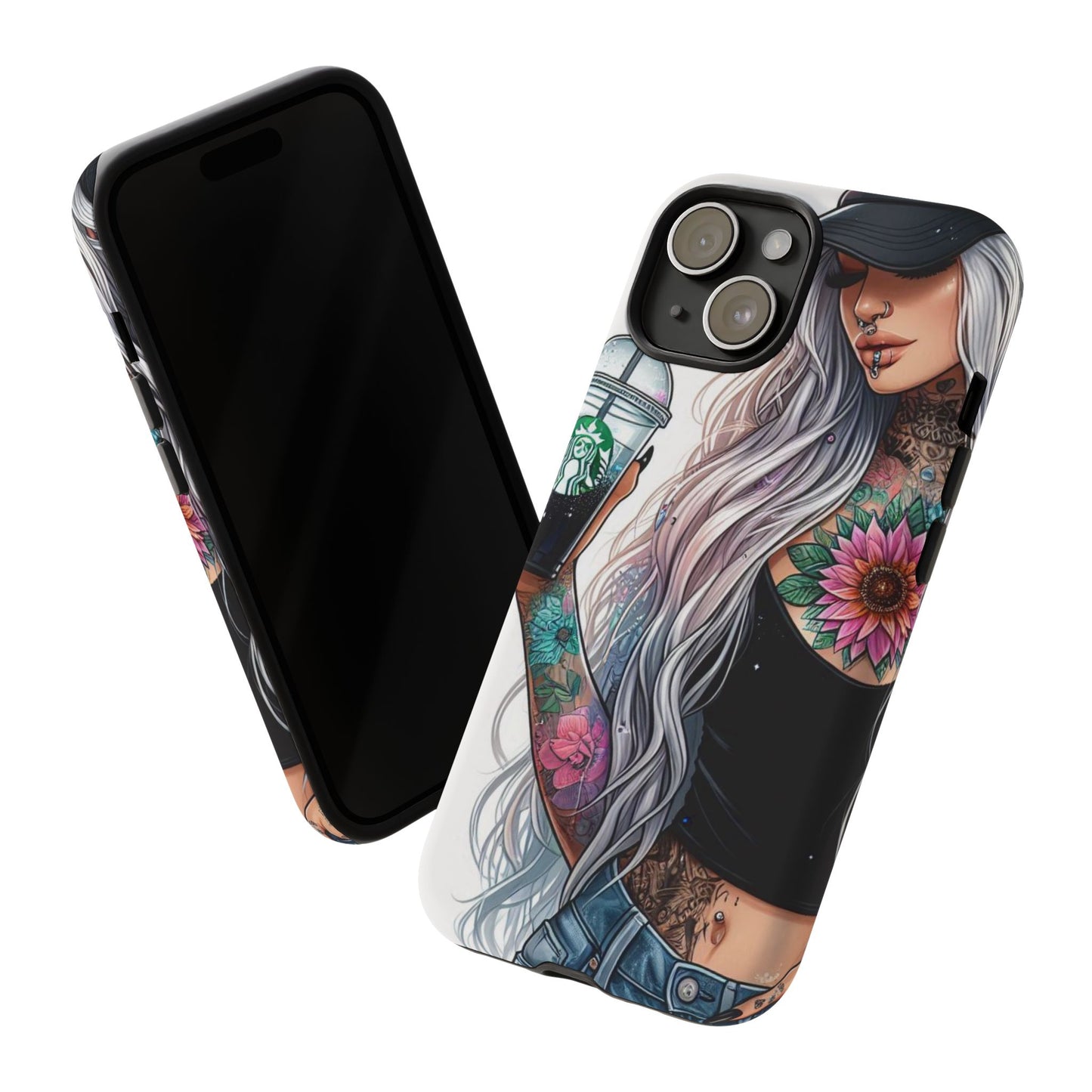 Tattooed Coffee Queen – Edgy Urban Aesthetic Mobile Cover