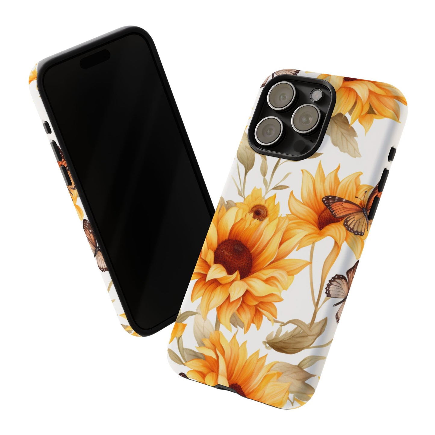 Sunflower & Butterfly Aesthetic Mobile Case – Bright & Nature-Inspired