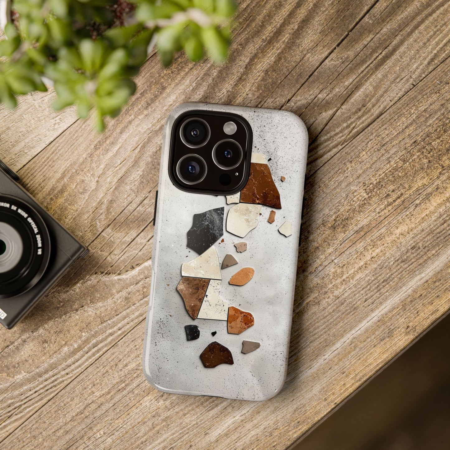 Modern Terrazzo Fragments Phone Case β Earthy & Minimalist for iPhone, google Pixel & Samsung