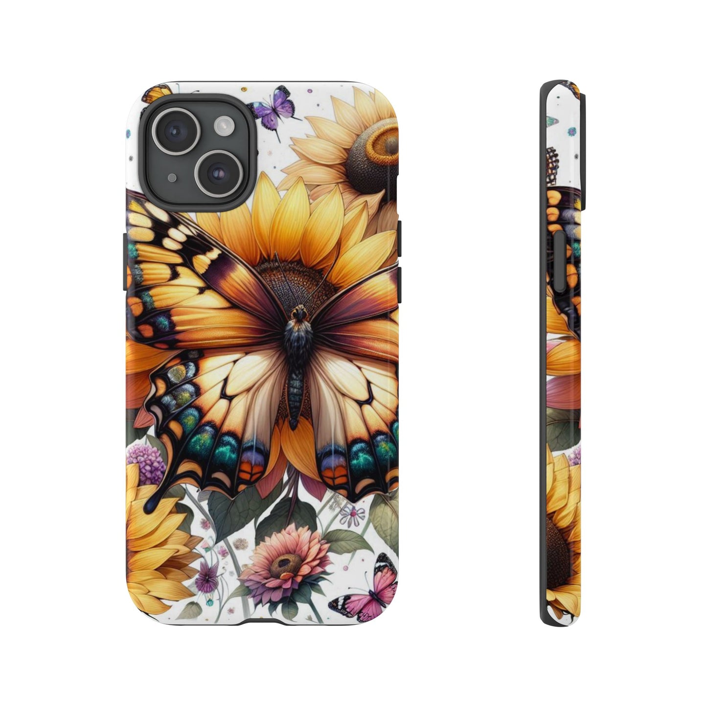 Golden Wings – Sunflower & Butterfly Wonderland Mobile Cover