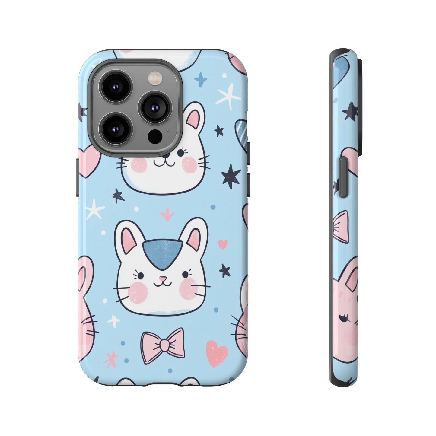 Kawaii Kitty Love Anime Phone Case for iPhone, Samsung, Google Pixel